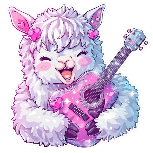 🎸 Стикер «Ламы» для Telegram