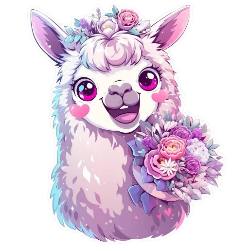 🌸 Стикер «Ламы» для Telegram