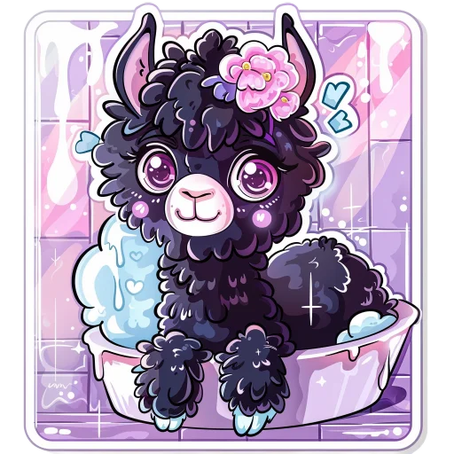 🛁 Стикер «Ламы» для Telegram