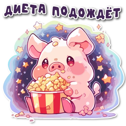 🍿 Стикер «порося» для Telegram