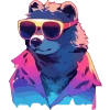 🐻 Эмодзи «neuroretrowave 2» для Telegram