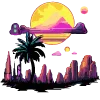 🌄 Эмодзи «neuroretrowave 2» для Telegram