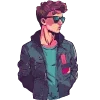 Стикер 34 Neuroretrowave