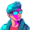 Стикер 35 Neuroretrowave