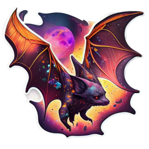 🦇 Стикер «КосмоСтикеры» для Telegram