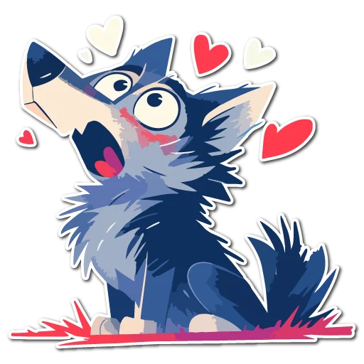 ❤️ Стикер «Волчата» для Telegram