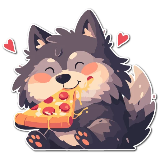 🍕 Стикер «Волчата» для Telegram
