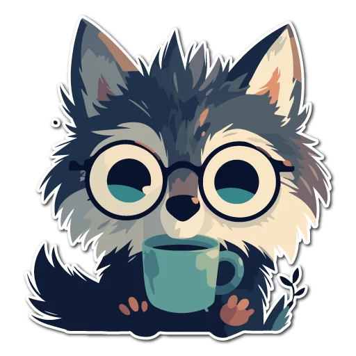 ☕️ Стикер «Волчата» для Telegram
