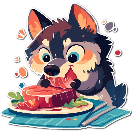 🥩 Стикер «Волчата» для Telegram