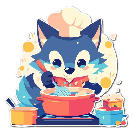🍽 Стикер «Волчата» для Telegram