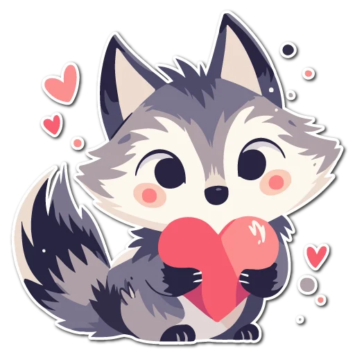 ❤️ Стикер «Волчата» для Telegram
