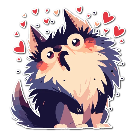 ❤️ Стикер «Волчата» для Telegram
