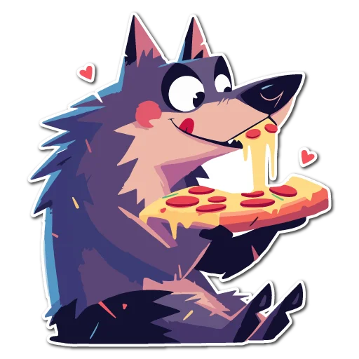🍕 Стикер «Волчата» для Telegram
