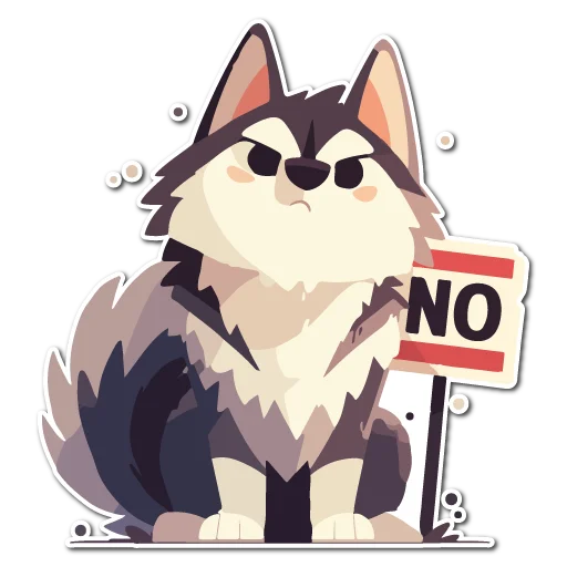 🚫 Стикер «Волчата» для Telegram