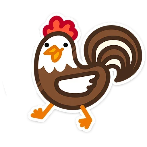 🐓 Стикер «Не в духе без надписей» для Telegram