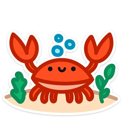 🦀 Стикер «Не в духе без надписей» для Telegram