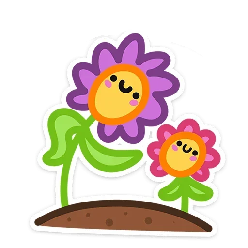 🌷 Стикер «Не в духе без надписей» для Telegram