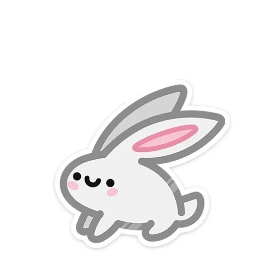 🐰 Стикер «Не в духе без надписей» для Telegram