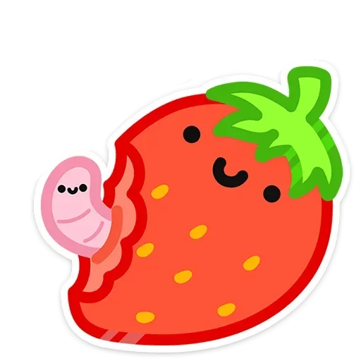 🍓 Стикер «Не в духе без надписей» для Telegram
