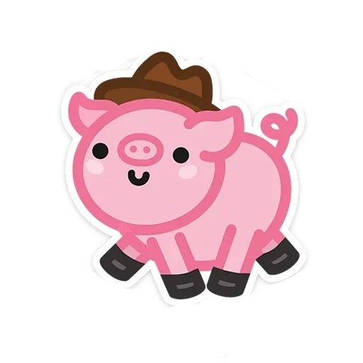 🐷 Стикер «Не в духе без надписей» для Telegram