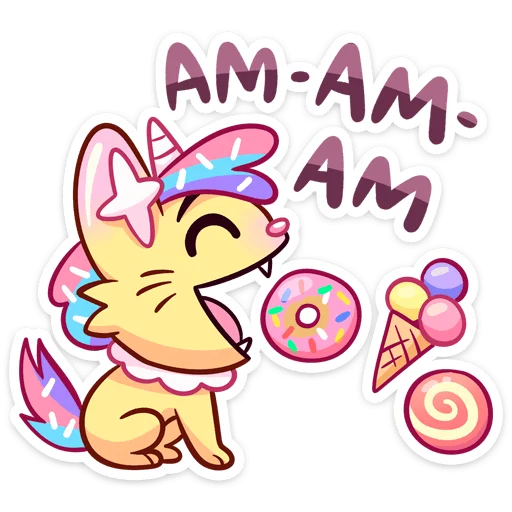 😼 Стикер «Новый Кэнди Кэт» для Telegram