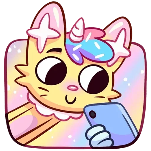 😇 Стикер «Новый Кэнди Кэт Без Текста» для Telegram