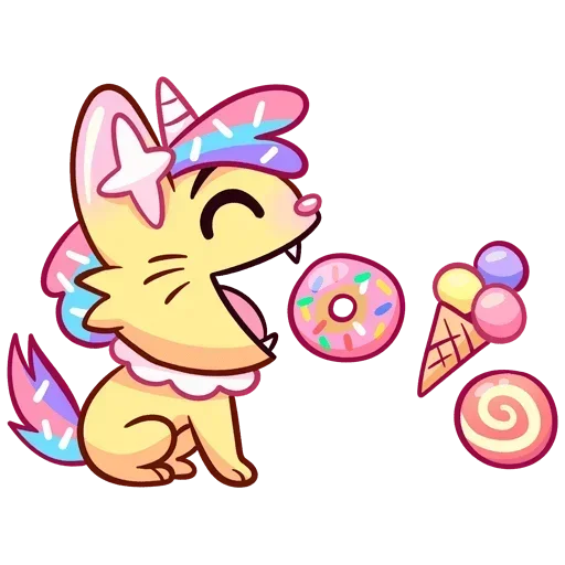 🍩 Стикер «Новый Кэнди Кэт Без Текста» для Telegram