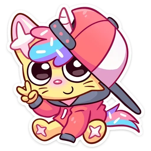 ✌ Стикер «Новый Кэнди Кэт» для Telegram