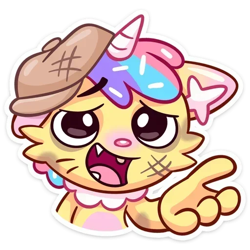 🤕 Стикер «Новый Кэнди Кэт» для Telegram
