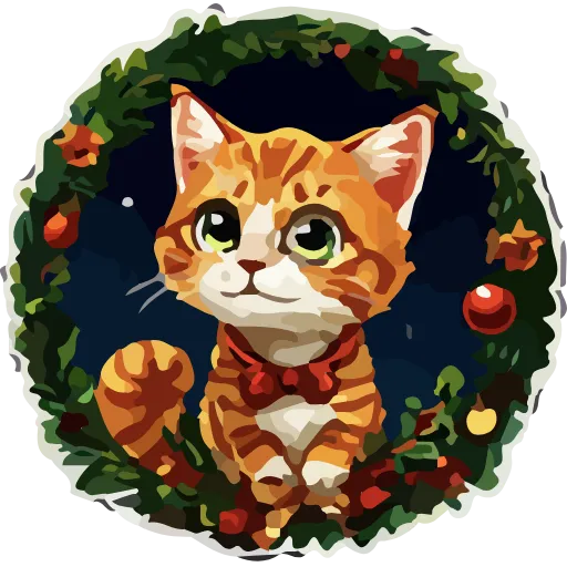 🐱 Эмодзи «НОВОГОДНИЕ КОТЫ» для Telegram