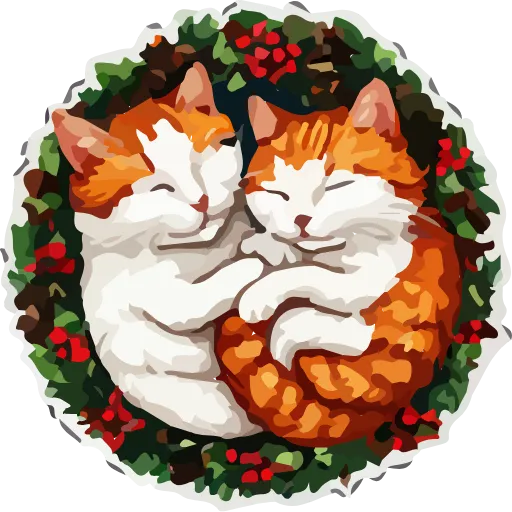 ❤️ Эмодзи «НОВОГОДНИЕ КОТЫ» для Telegram