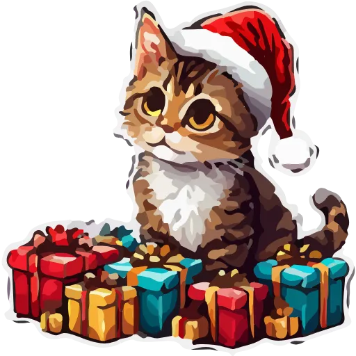 🎁 Эмодзи «НОВОГОДНИЕ КОТЫ» для Telegram