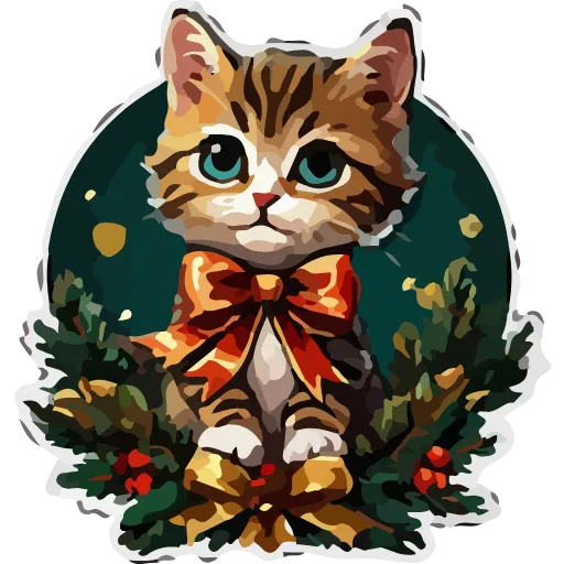 🐱 Эмодзи «НОВОГОДНИЕ КОТЫ» для Telegram