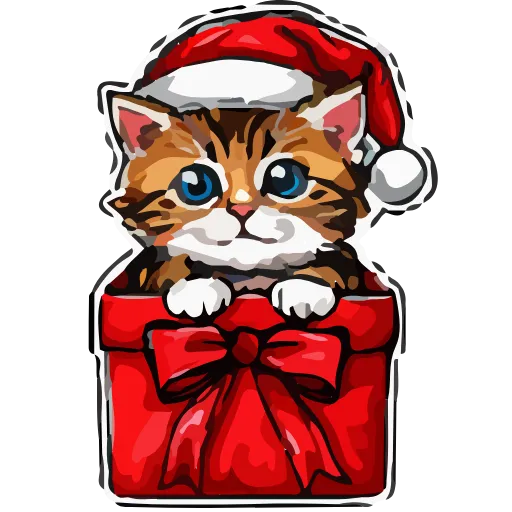 🎁 Эмодзи «НОВОГОДНИЕ КОТЫ» для Telegram