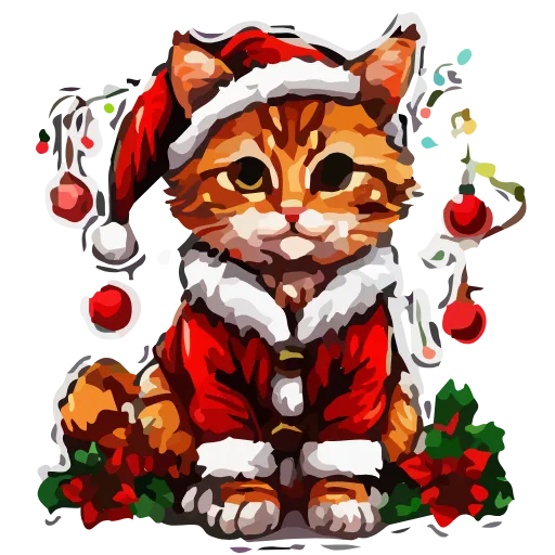🎅 Эмодзи «НОВОГОДНИЕ КОТЫ» для Telegram