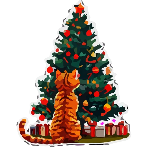 🎄 Эмодзи «НОВОГОДНИЕ КОТЫ» для Telegram