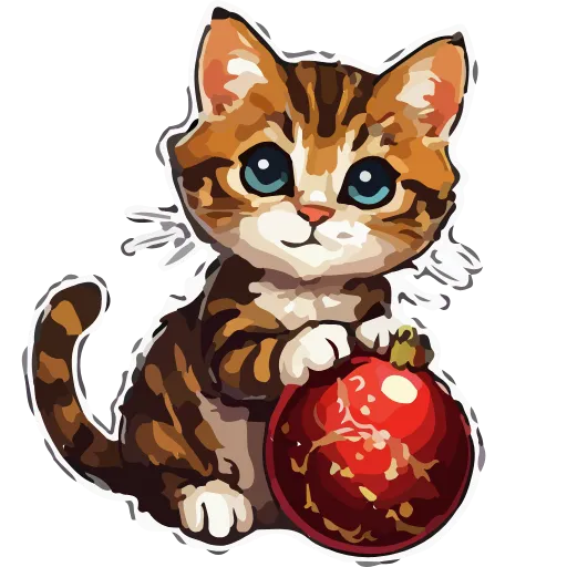 🌲 Эмодзи «НОВОГОДНИЕ КОТЫ» для Telegram