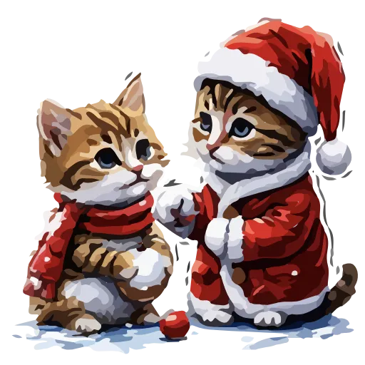 ❄️ Эмодзи «НОВОГОДНИЕ КОТЫ» для Telegram
