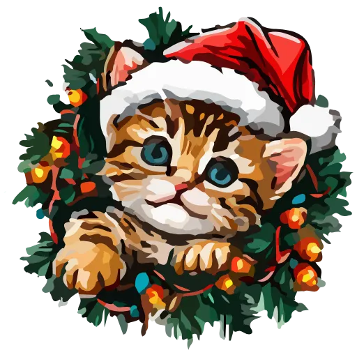 🐱 Эмодзи «НОВОГОДНИЕ КОТЫ» для Telegram