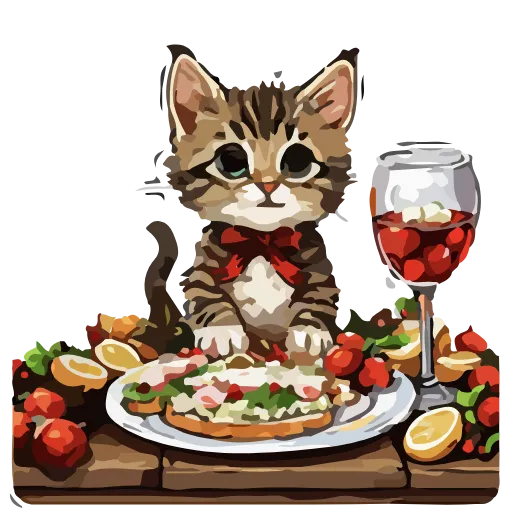 🥂 Эмодзи «НОВОГОДНИЕ КОТЫ» для Telegram