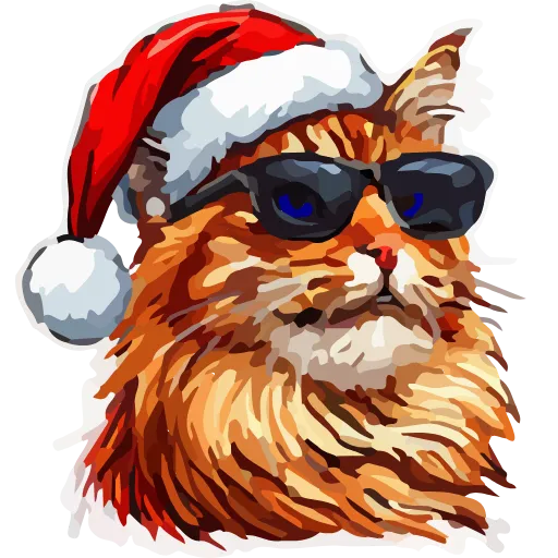 🎅 Эмодзи «НОВОГОДНИЕ КОТЫ» для Telegram