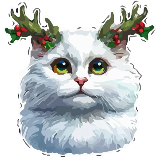 Эмодзи НОВОГОДНИЕ КОТЫ для Telegram — скачать