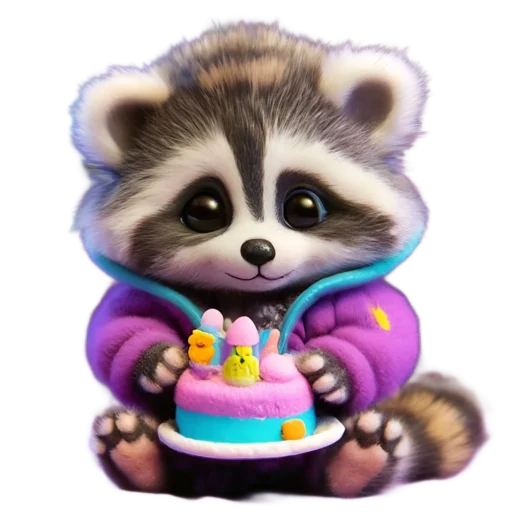 🦝 Стикер «Новогодний подарок» для Telegram