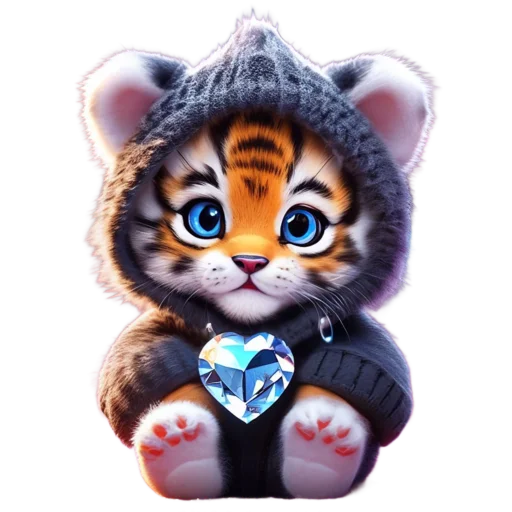 🐯 Стикер «Новогодний подарок» для Telegram