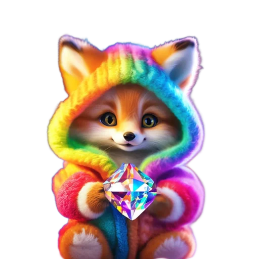 🦊 Стикер «Новогодний подарок» для Telegram
