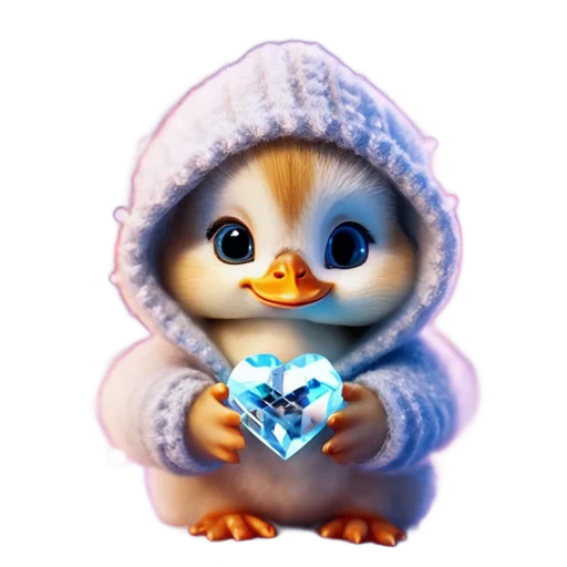 🐥 Стикер «Новогодний подарок» для Telegram