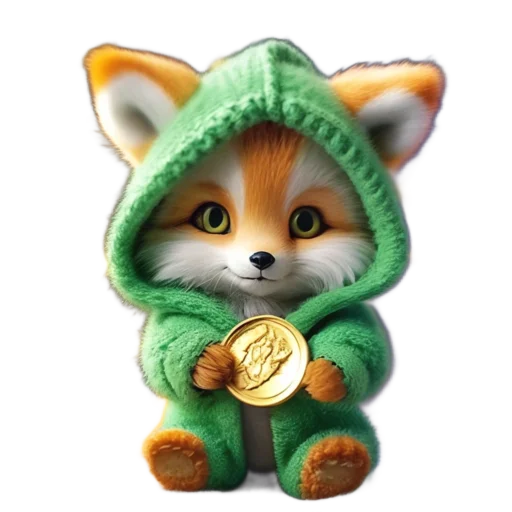 🦊 Стикер «Новогодний подарок» для Telegram