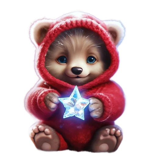 🐻 Стикер «Новогодний подарок» для Telegram