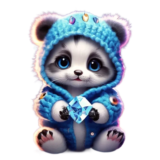 🐼 Стикер «Новогодний подарок» для Telegram
