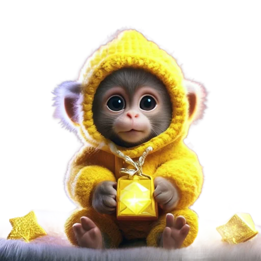 🐵 Стикер «Новогодний подарок 2» для Telegram